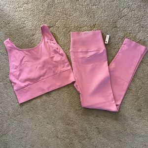 VS Ribbed Long Lined Bra and Leggings